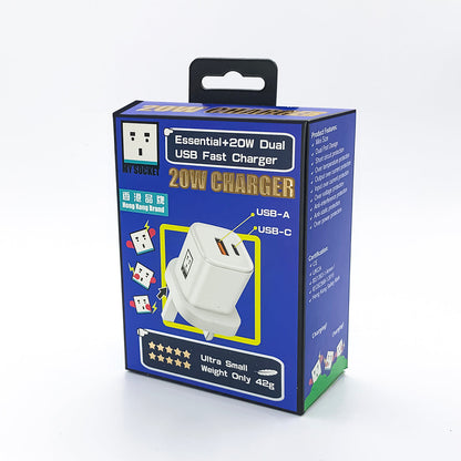 (買一送一優惠) MY SOCKET 20W 雙USB迷你快速充電器