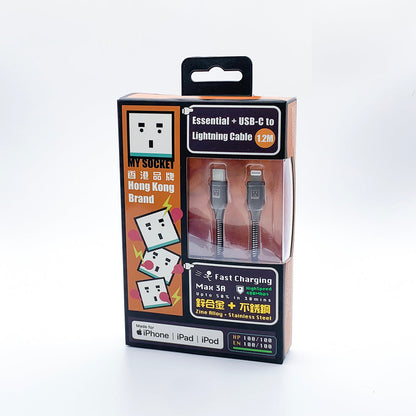 (買一送一優惠) MY SOCKET USB-C至Lightning充電線 (1.2米)